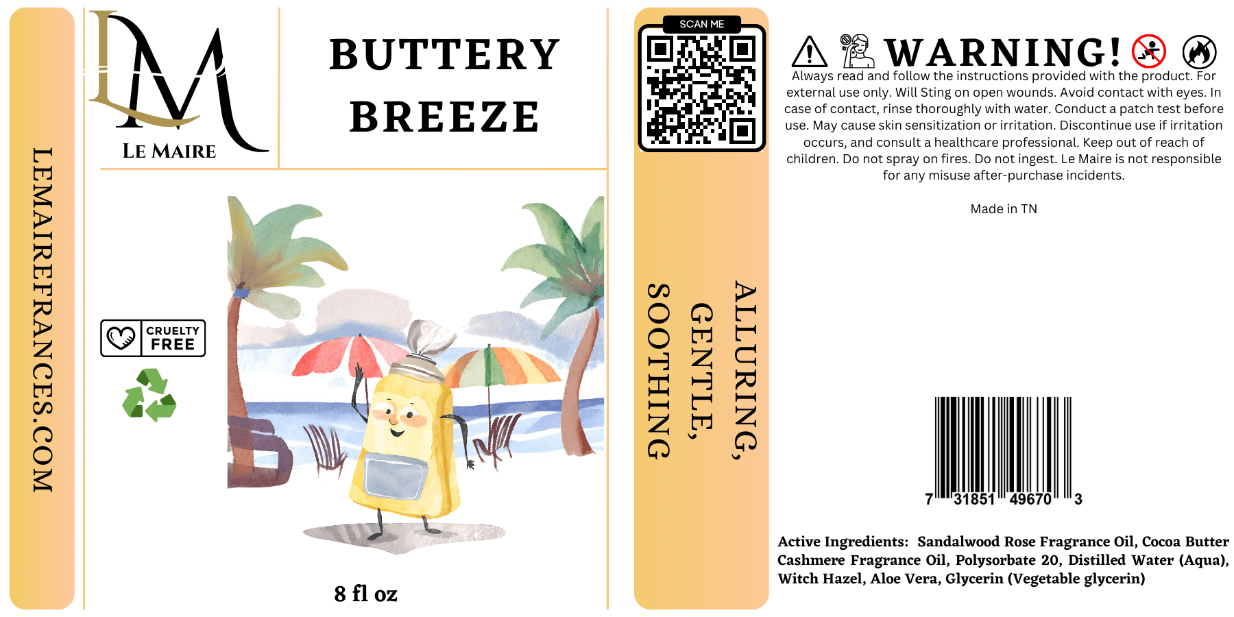 Buttery BreezeFragrance SprayLe Maire