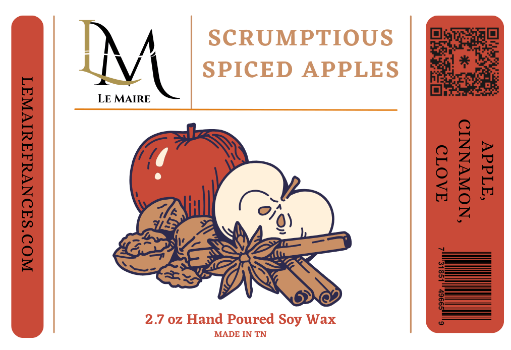 Scrumptious Spiced Apples Soy Wax MeltWax MeltLe Maire